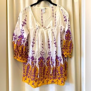 EUC Boho Swing Top, size 8